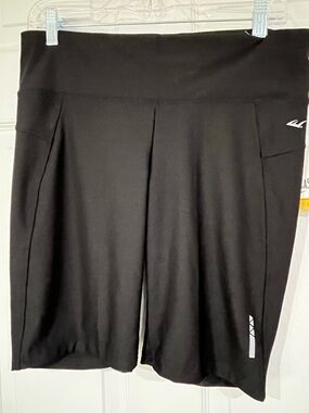 EVERLAST women's, Black, size Lg, Performance Shorts, Wicking, Reflective Logo